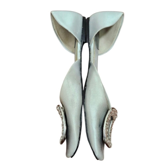 Roger Vivier Paris Ballet Flats Silver  Size EU 37/US 6.5 - Picture 9 of 15